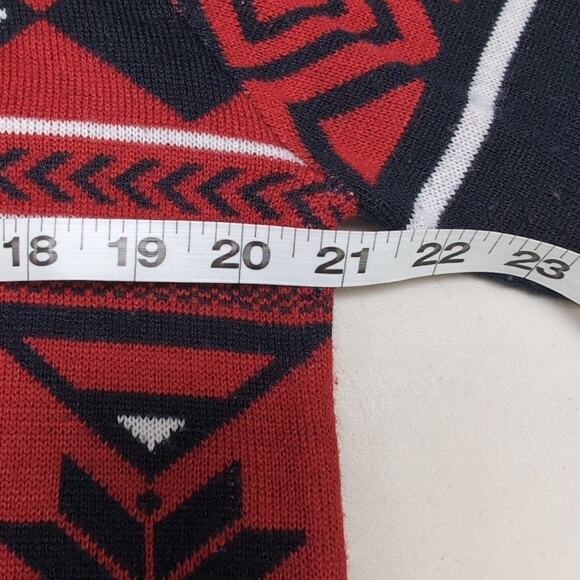 NFL Houston Texans Football Team Ugly Christmas Sweater Men's M Red Black Flaw - Picture 12 of 16